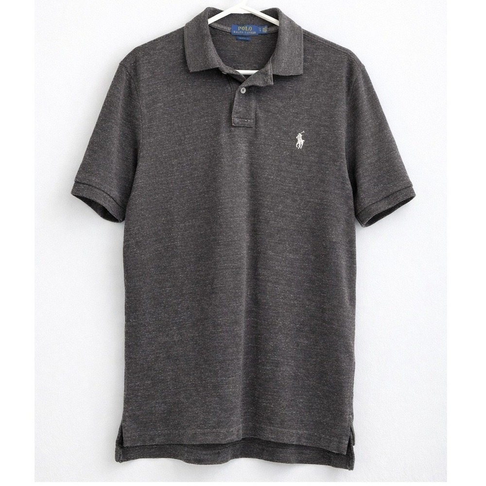 Polo Ralph Lauren Gray Classic Fit Polo Shirt Minimalist Preppy